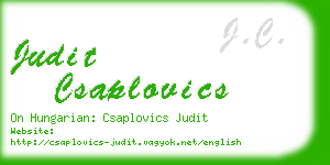 judit csaplovics business card